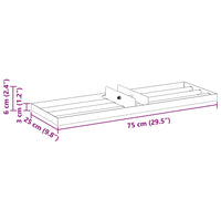 vidaXL Testa di ricambio per livellatore da giardino 75 x 25 x 6 cm