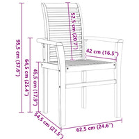 vidaXL Set da Pranzo per Giardino 9 pcs Marrone 280 x 100 x 75 cm