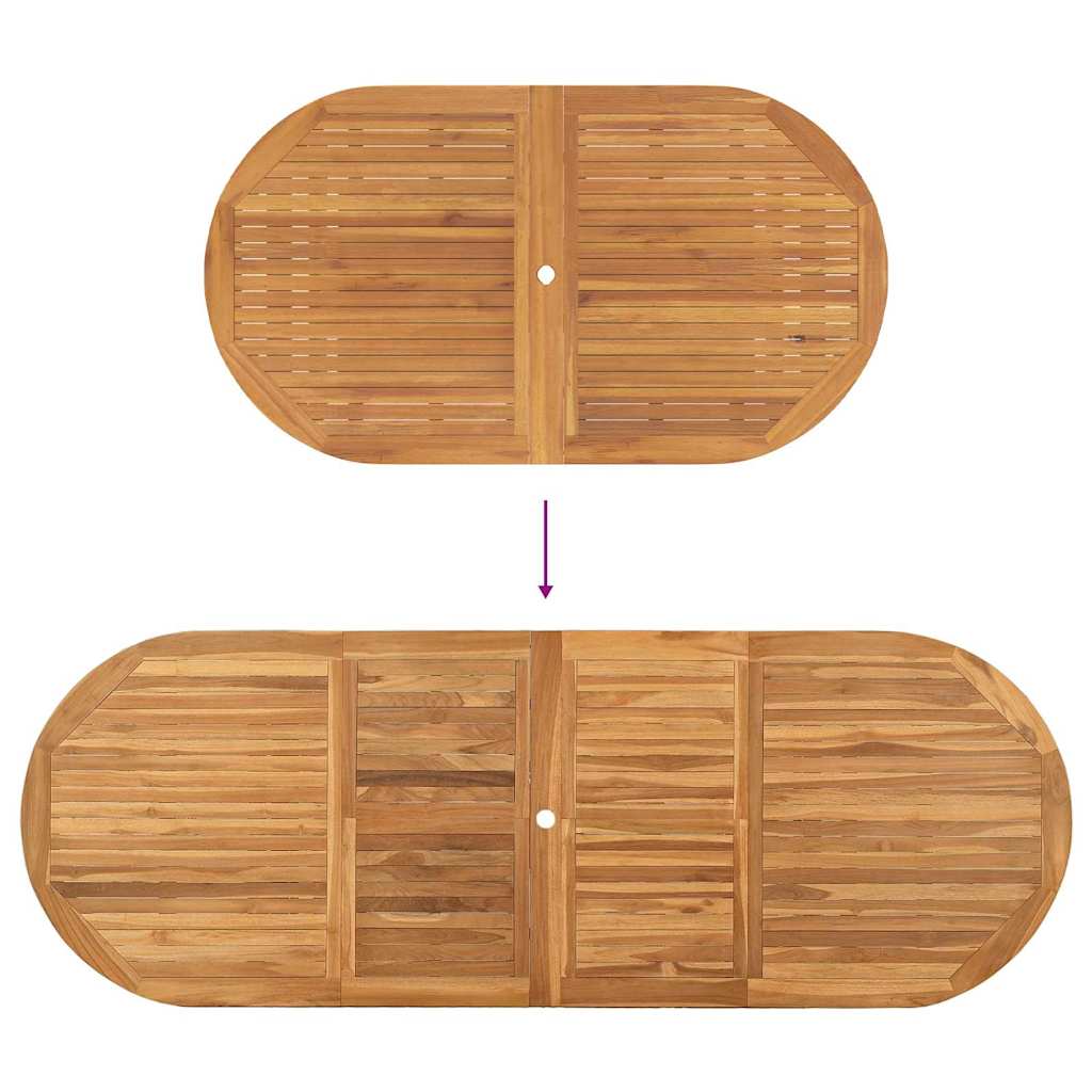 Set da Pranzo per Giardino 9 pcs Marrone 280 x 100 x 75 cm 3383945