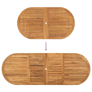 Set da Pranzo per Giardino 9 pcs Marrone 280 x 100 x 75 cm 3383945