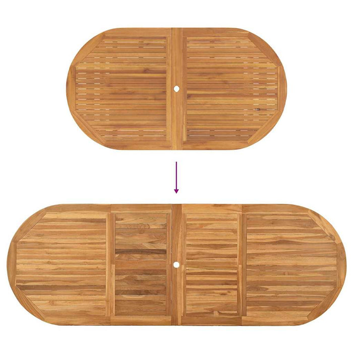 vidaXL Set da Pranzo per Giardino 9 pcs Marrone 280 x 100 x 75 cm