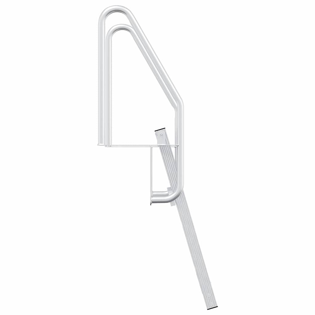 vidaXL Scala da Molo 3 Gradini Argento 58 x 77 x 144 cm Alluminio