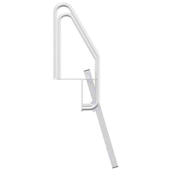 vidaXL Scala da Molo 3 Gradini Argento 58 x 77 x 144 cm Alluminio