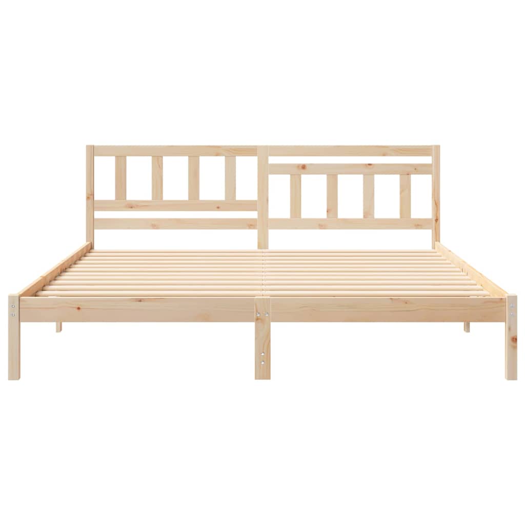 vidaXL Struttura del letto Marrone 180 x 200 cm Legno di pino massello