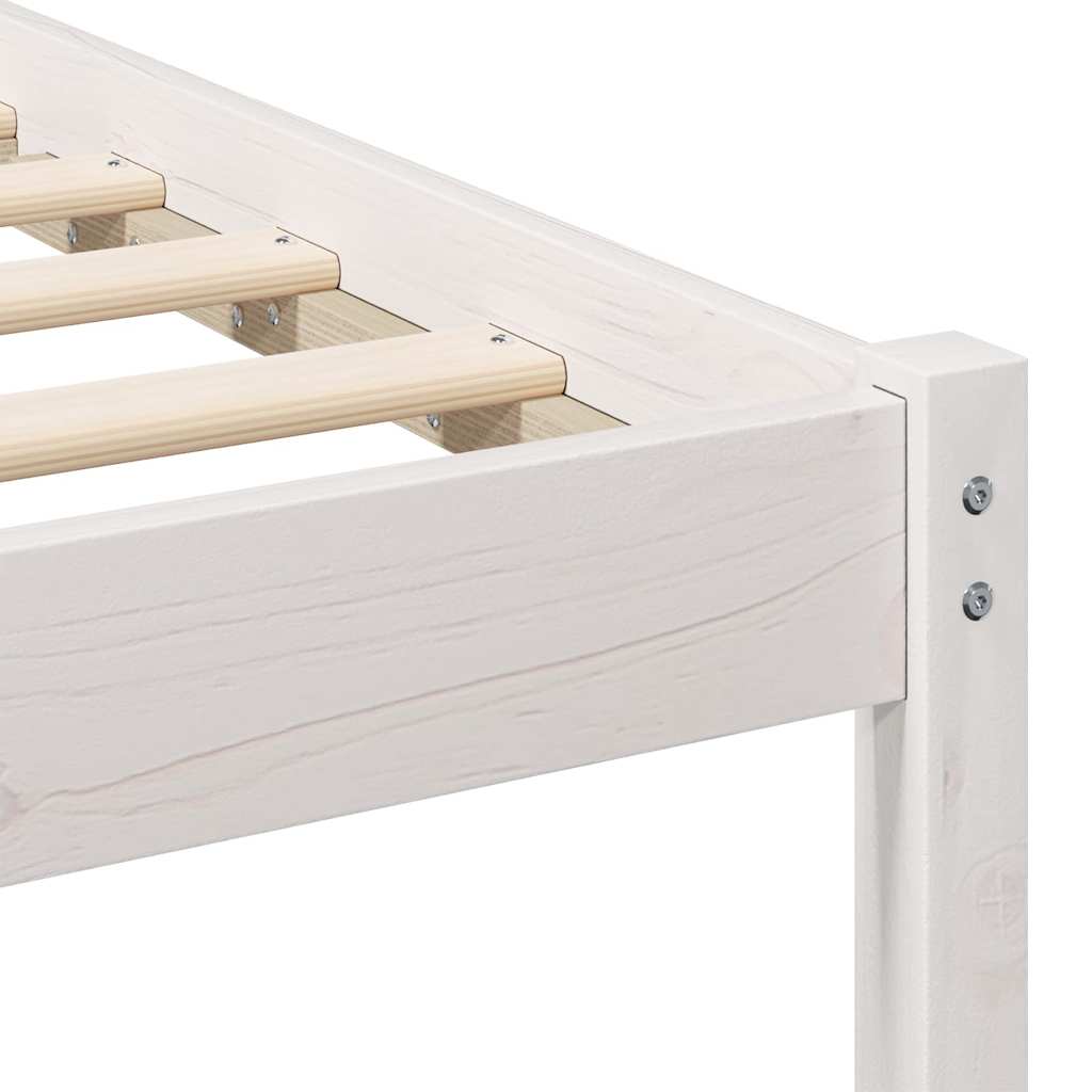 vidaXL Struttura del letto Bianco 180 x 200 cm Legno di pino massello