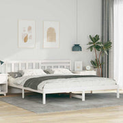 vidaXL Struttura del letto Bianco 180 x 200 cm Legno di pino massello