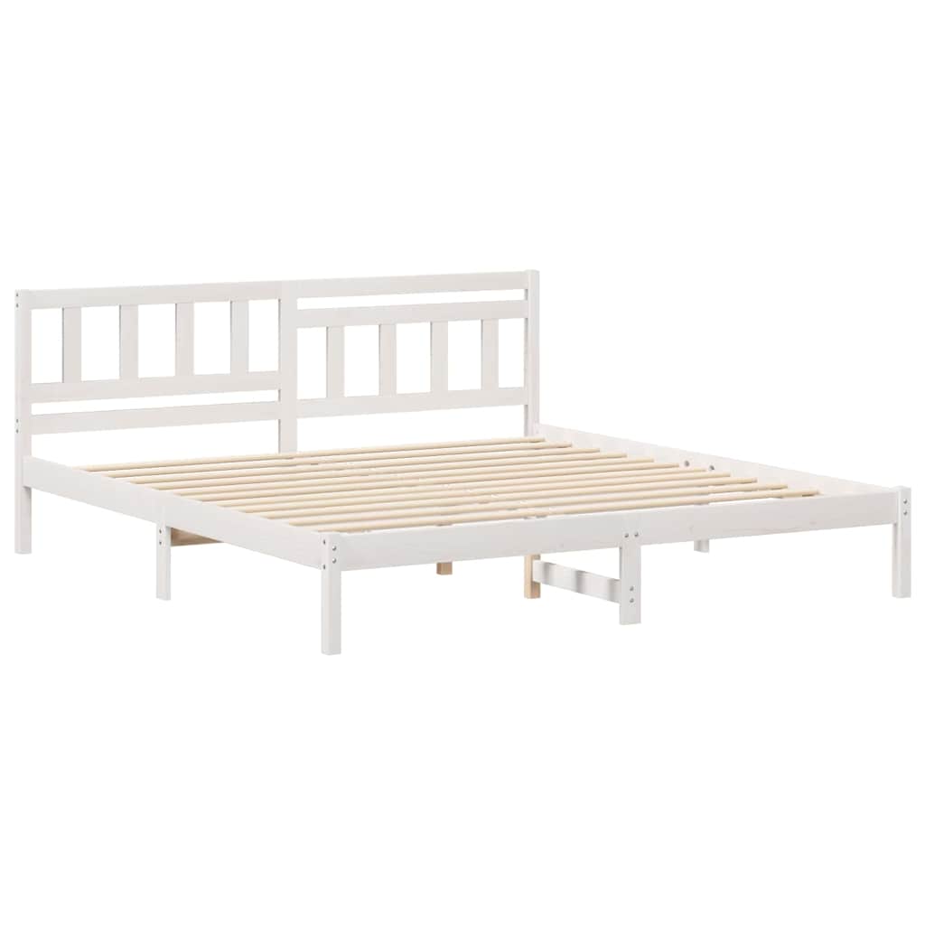 vidaXL Struttura del letto Bianco 180 x 200 cm Legno di pino massello