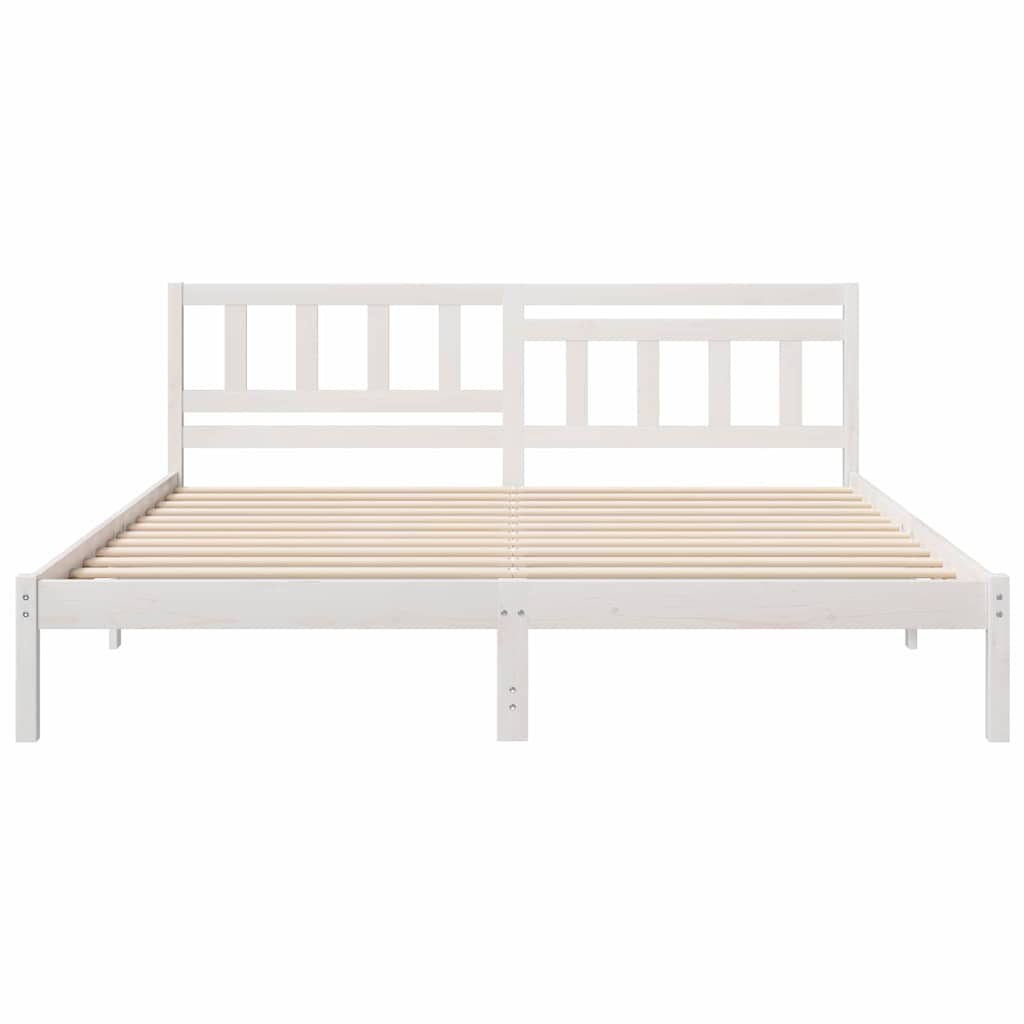 vidaXL Struttura del letto Bianco 180 x 200 cm Legno di pino massello