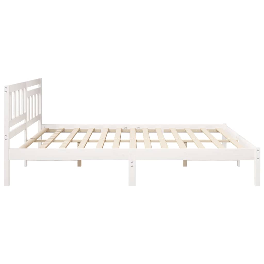 vidaXL Struttura del letto Bianco 180 x 200 cm Legno di pino massello