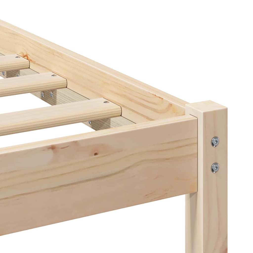 vidaXL Struttura del letto Marrone 120 x 190 cm Legno di pino massello