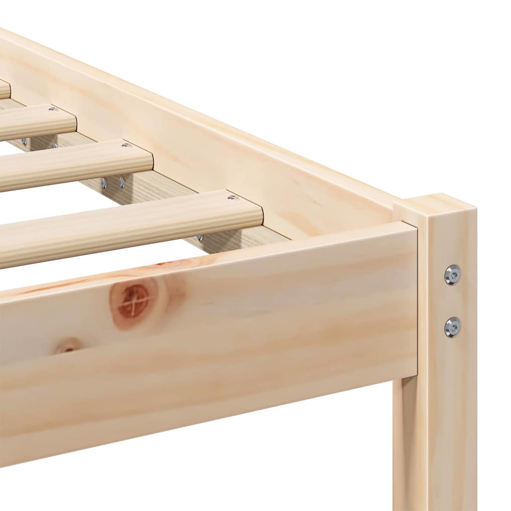 vidaXL Struttura del letto Marrone 80 x 200 cm Legno di pino massello