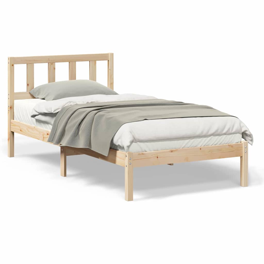 vidaXL Struttura del letto Marrone 80 x 200 cm Legno di pino massello