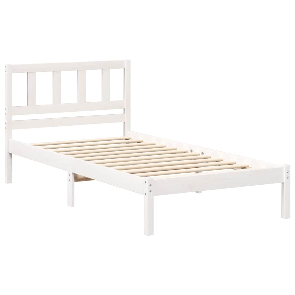 vidaXL Struttura del letto Marrone 100 x 200 cm Legno di pino massello