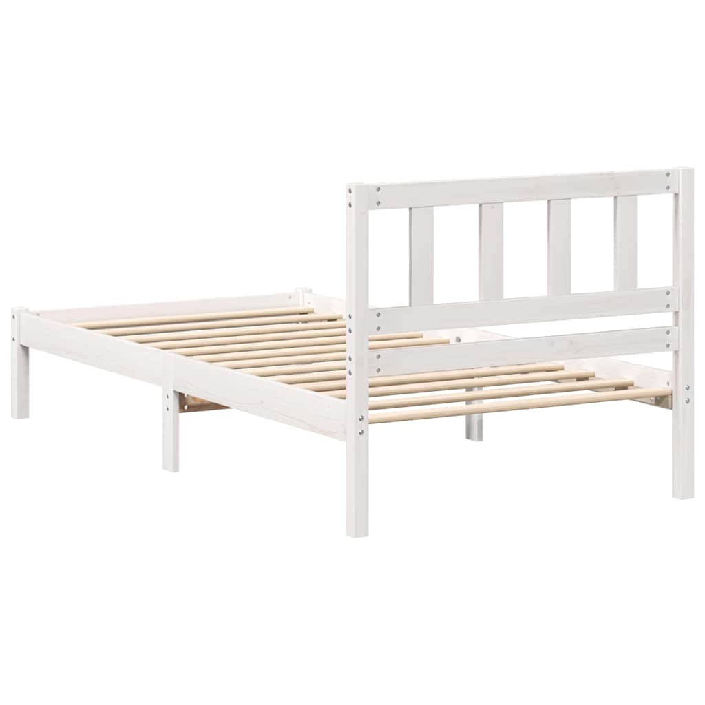vidaXL Struttura del letto Marrone 100 x 200 cm Legno di pino massello