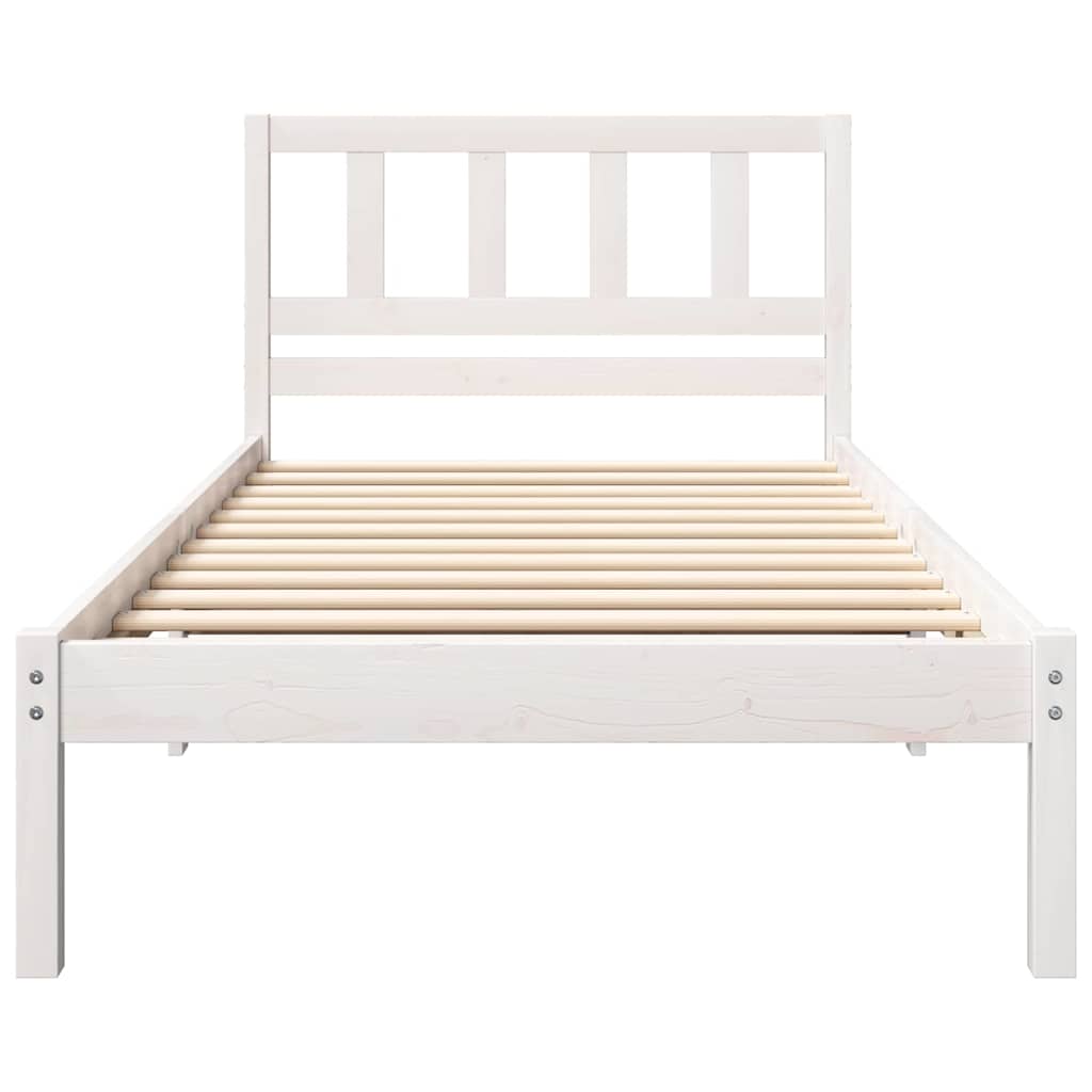 vidaXL Struttura del letto Marrone 100 x 200 cm Legno di pino massello