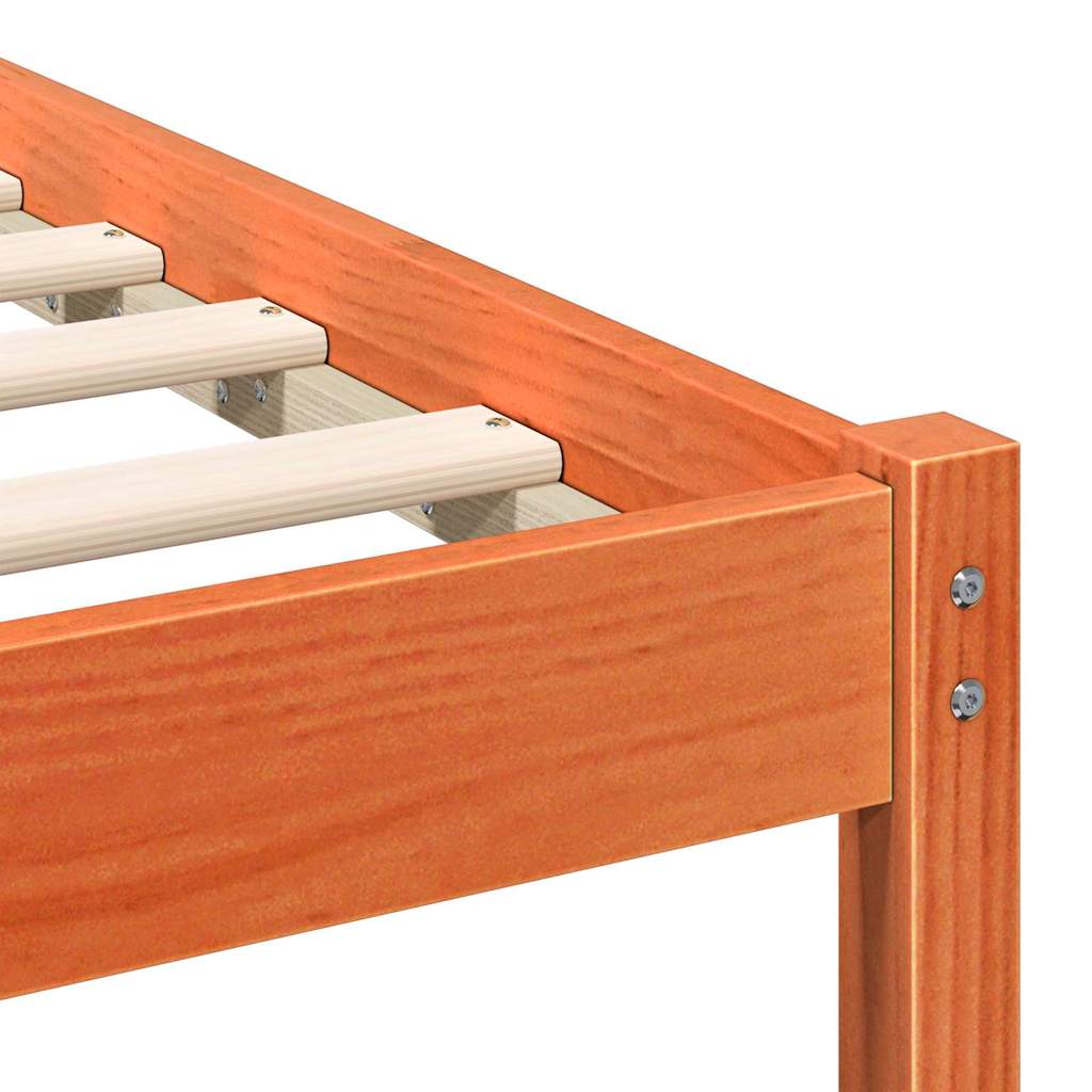 vidaXL Struttura del letto con testiera Cera marrone 75 x 190 cm
