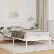 vidaXL Struttura del letto Bianco 90 x 190 cm Legno di pino massello