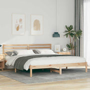 vidaXL Struttura del letto Marrone 180 x 200 cm Legno di pino massello