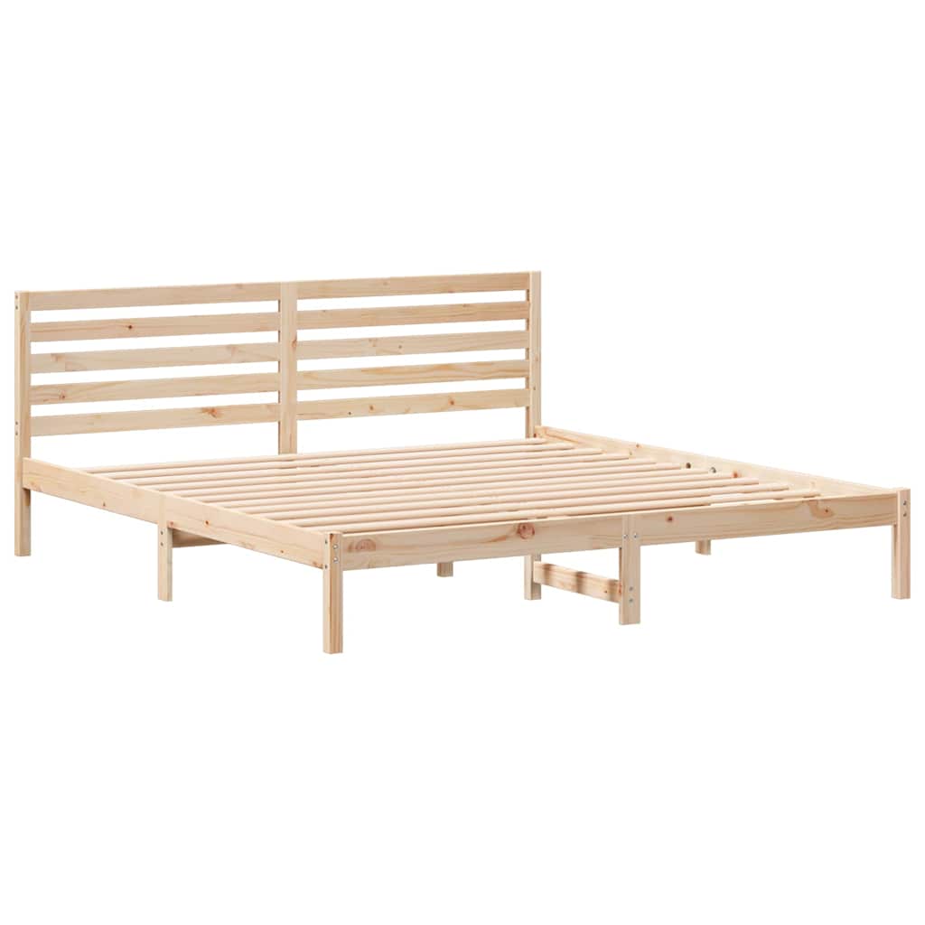 vidaXL Struttura del letto Marrone 180 x 200 cm Legno di pino massello