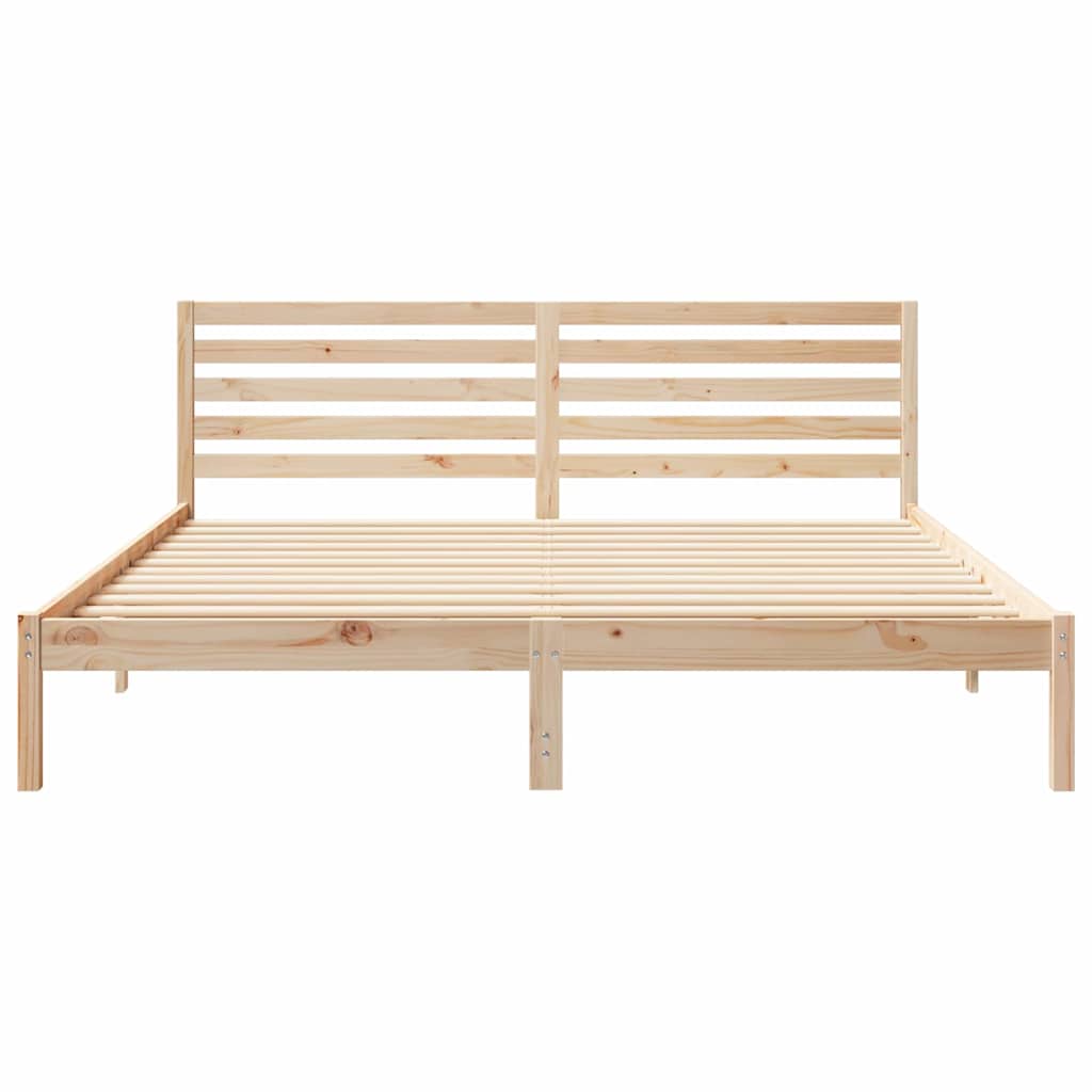 vidaXL Struttura del letto Marrone 180 x 200 cm Legno di pino massello