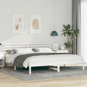 vidaXL Struttura del letto Bianco 180 x 200 cm Legno di pino massello