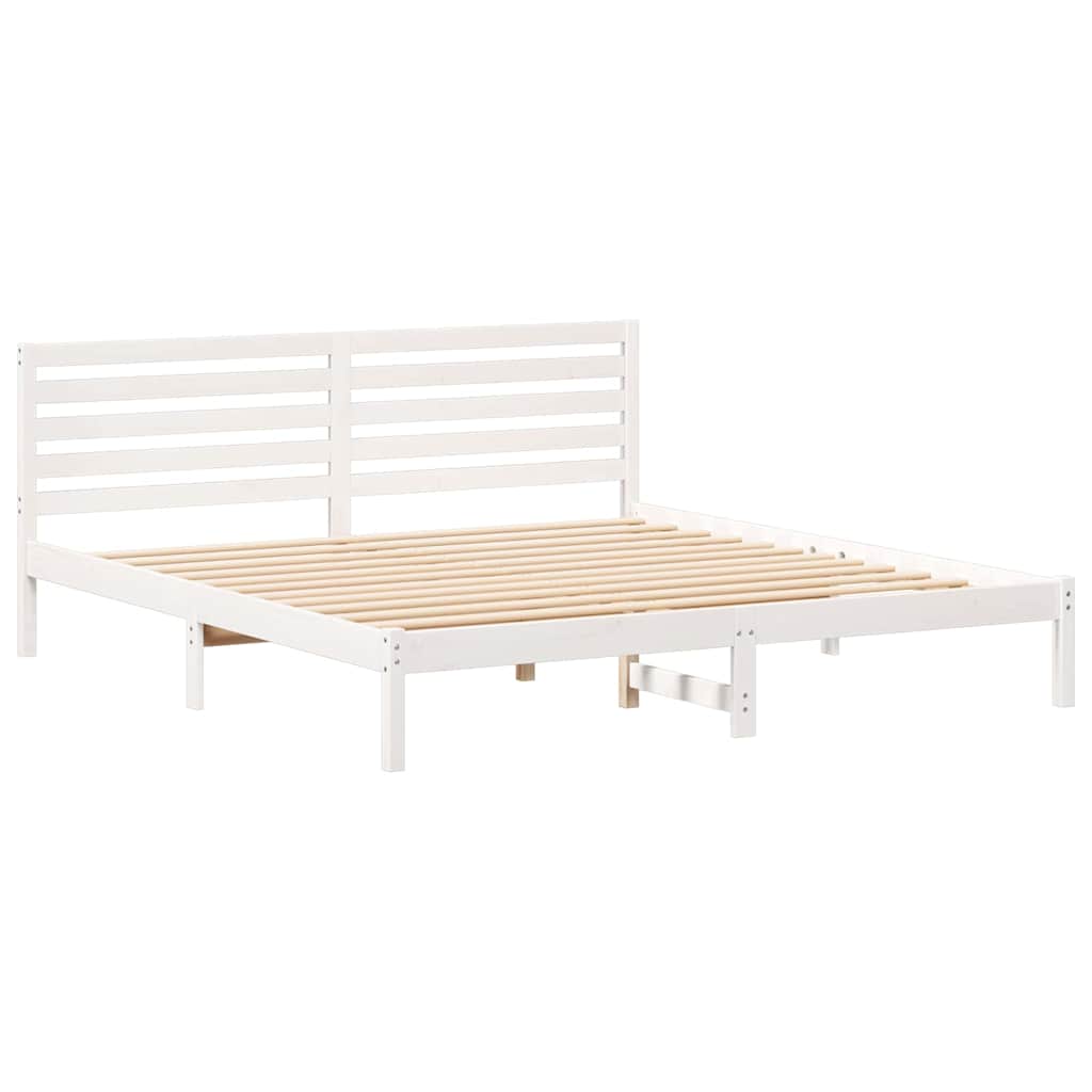 vidaXL Struttura del letto Bianco 180 x 200 cm Legno di pino massello