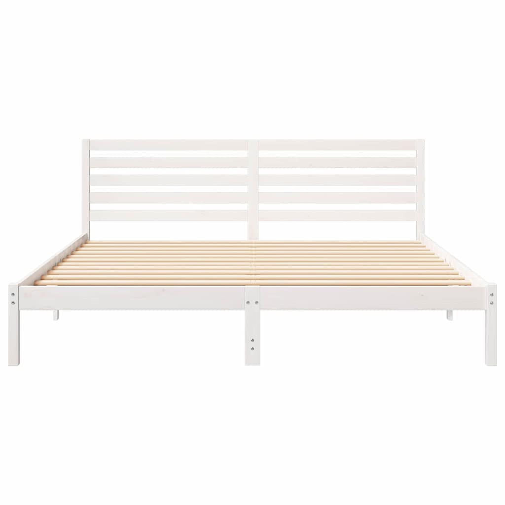 vidaXL Struttura del letto Bianco 180 x 200 cm Legno di pino massello