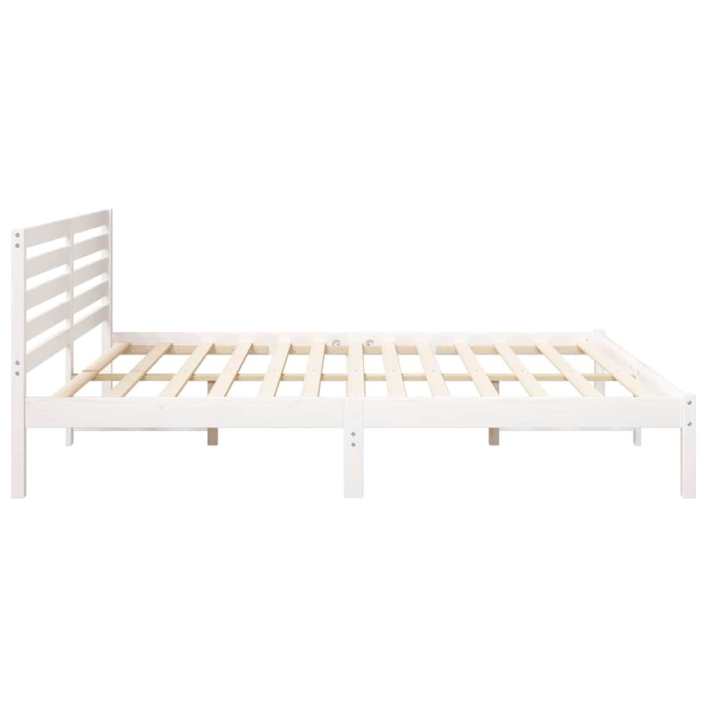 vidaXL Struttura del letto Bianco 180 x 200 cm Legno di pino massello