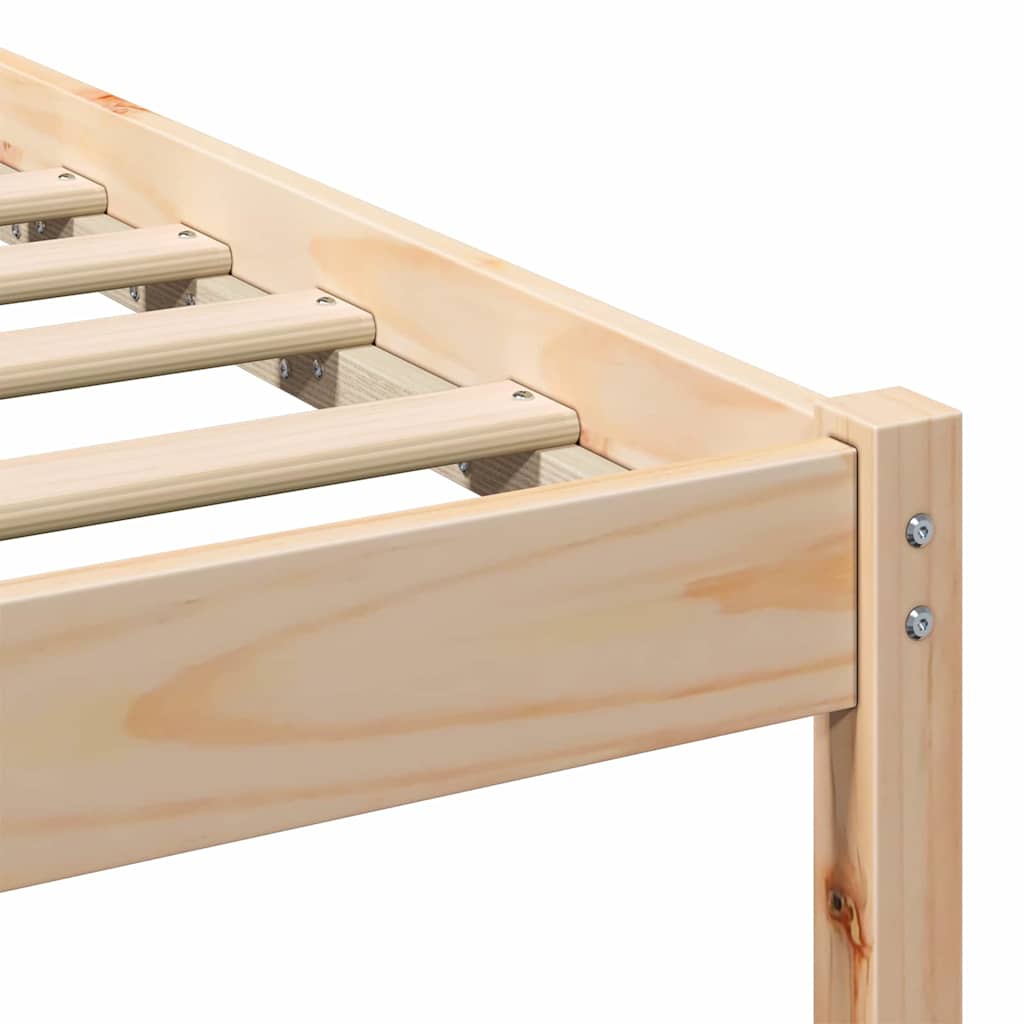vidaXL Struttura del letto Marrone 140 x 200 cm Legno di pino massello