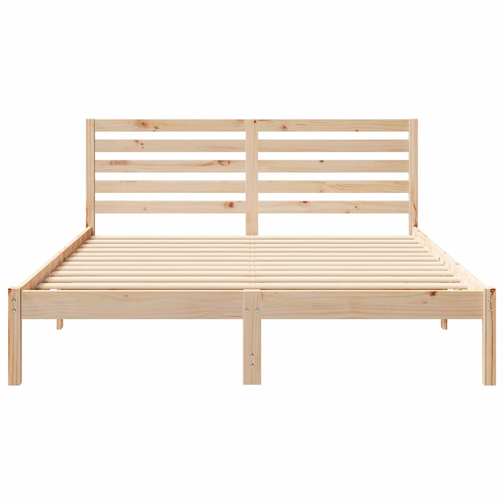vidaXL Struttura del letto Marrone 140 x 200 cm Legno di pino massello