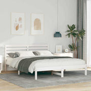 vidaXL Struttura del letto Bianco 140 x 200 cm Legno di pino massello