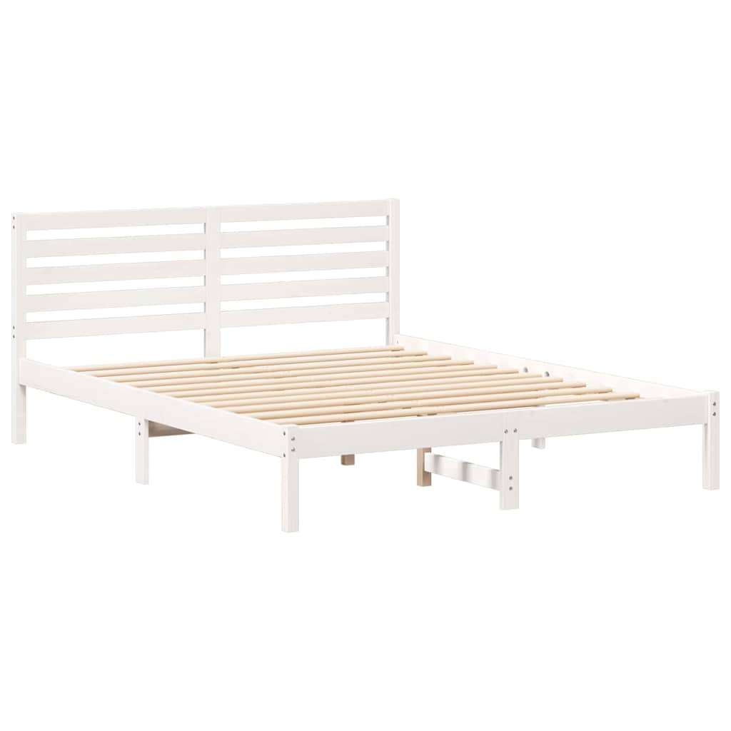 vidaXL Struttura del letto Bianco 140 x 200 cm Legno di pino massello
