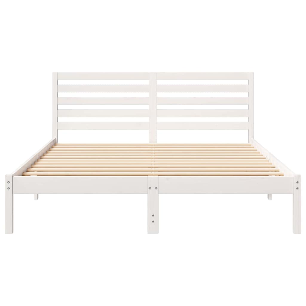 vidaXL Struttura del letto Bianco 140 x 200 cm Legno di pino massello
