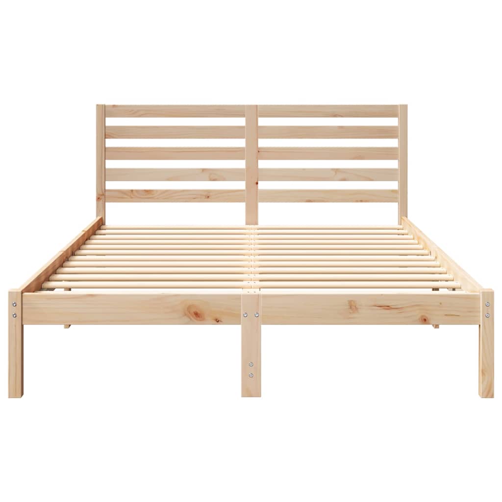 vidaXL Struttura del letto Marrone 120 x 200 cm Legno di pino massello