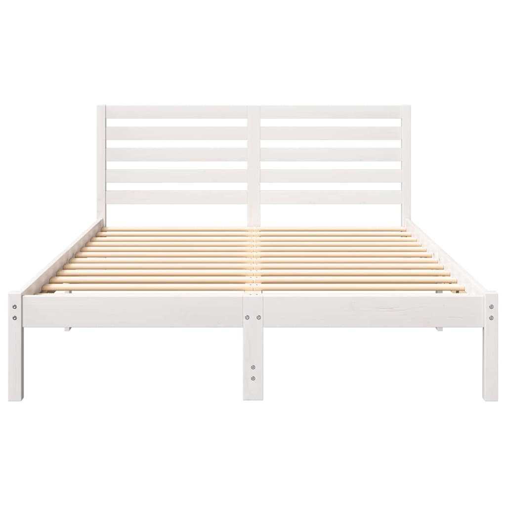 vidaXL Struttura del letto Bianco 120 x 200 cm Legno di pino massello
