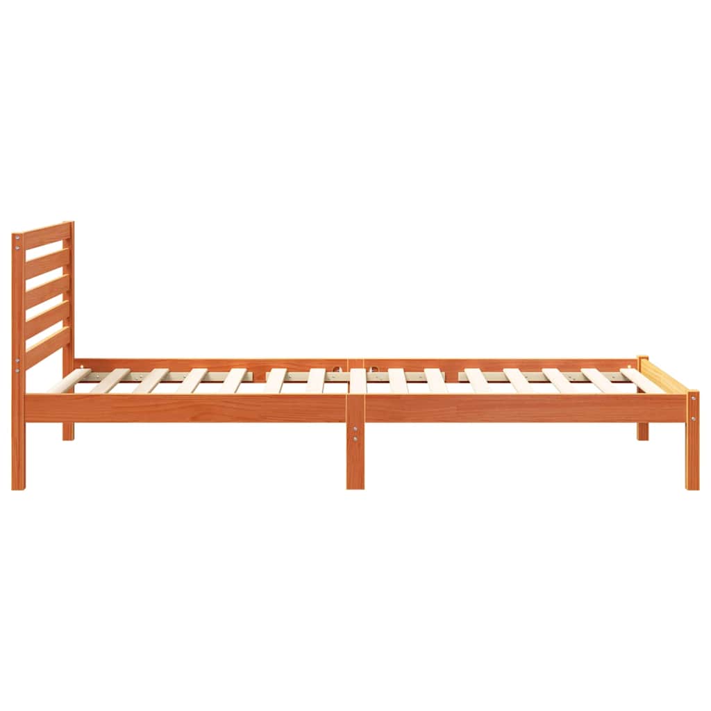 vidaXL Struttura del letto con testiera Cera marrone 80 x 210 cm