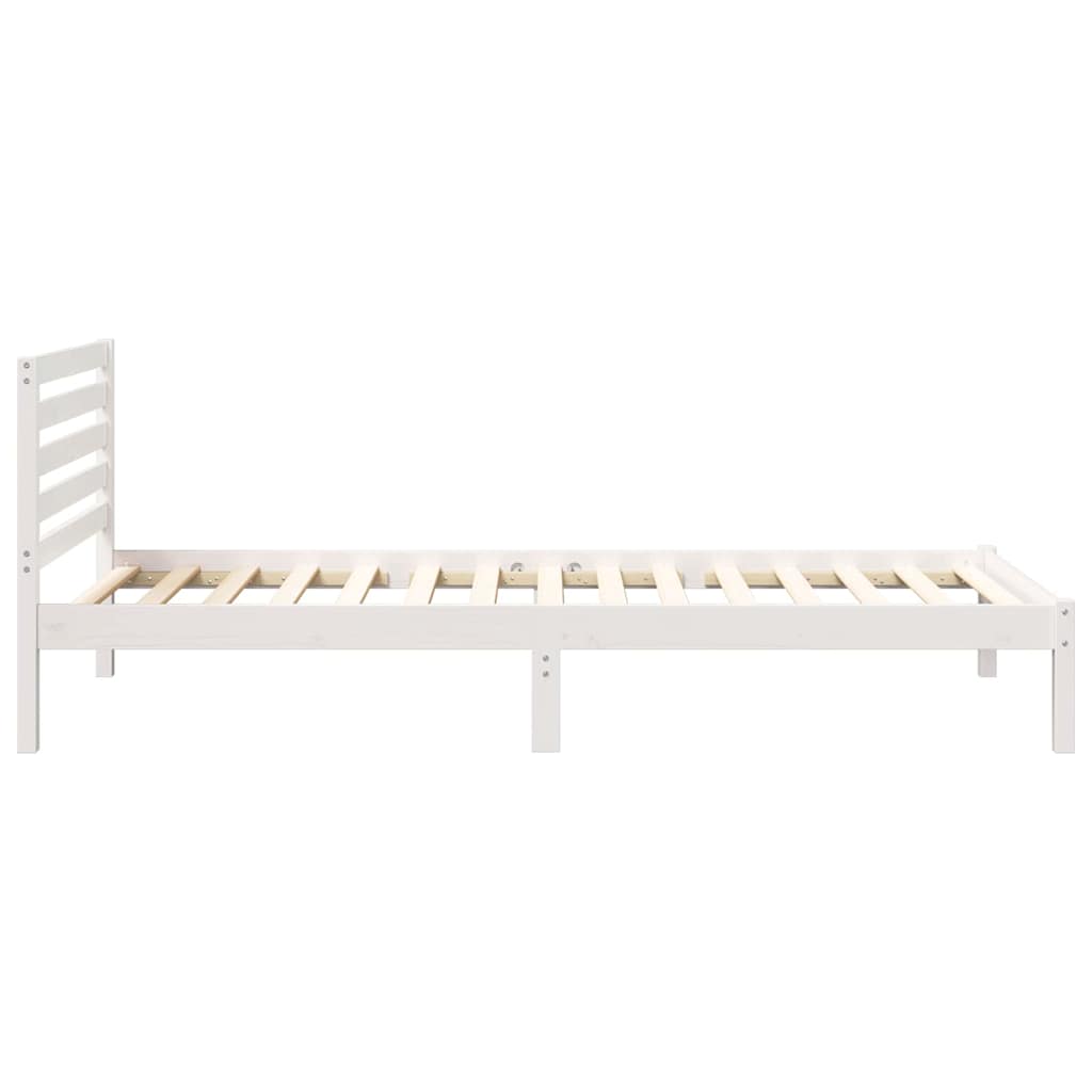 vidaXL Struttura del letto Bianco 90 x 210 cm Legno di pino massello