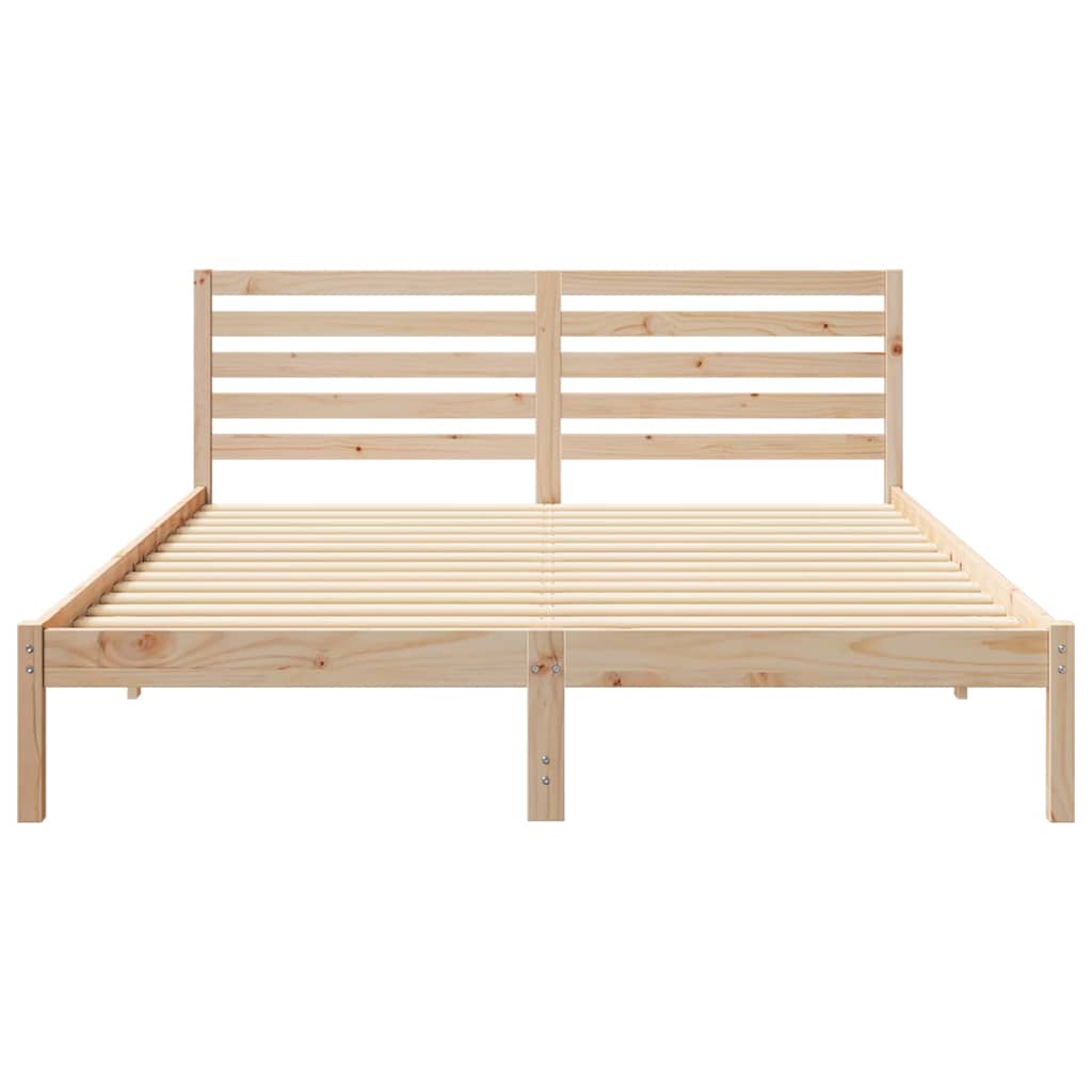 vidaXL Struttura del letto Marrone 160 x 210 cm Legno di pino massello