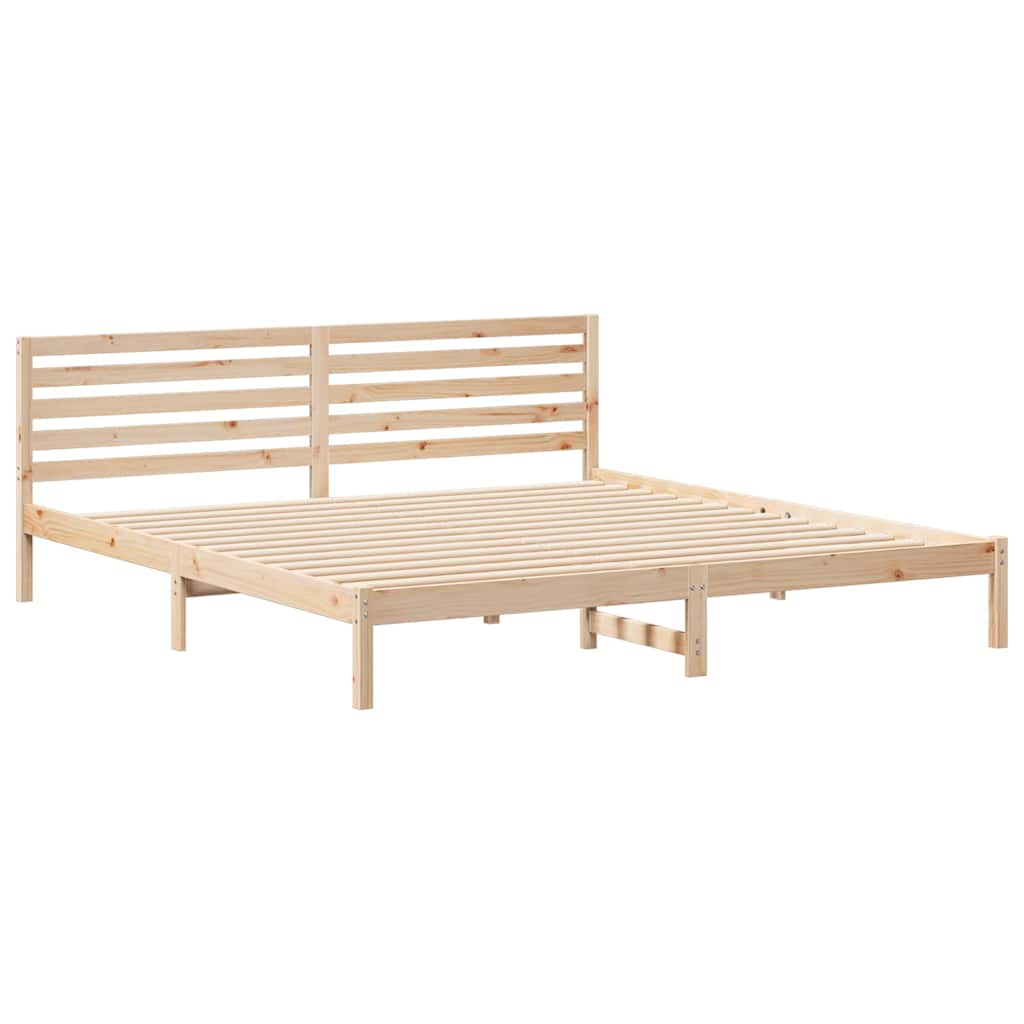 vidaXL Struttura del letto Marrone 180 x 210 cm Legno di pino massello