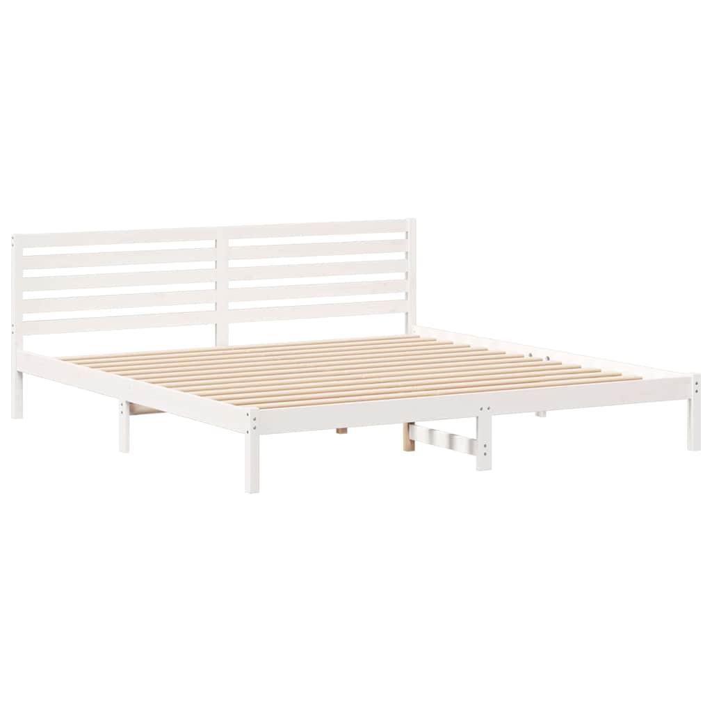 vidaXL Struttura del letto Bianco 200 x 210 cm Legno di pino massello