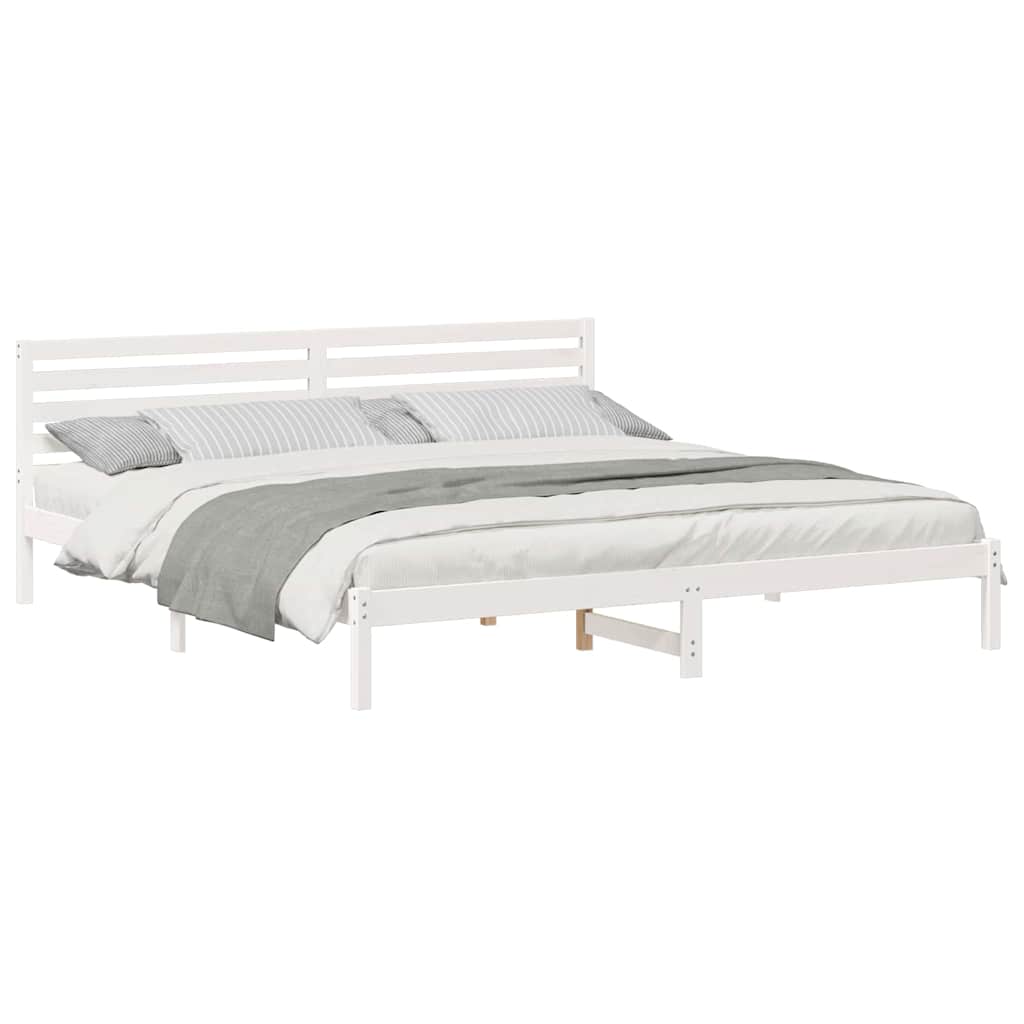 vidaXL Struttura del letto Bianco 200 x 210 cm Legno di pino massello