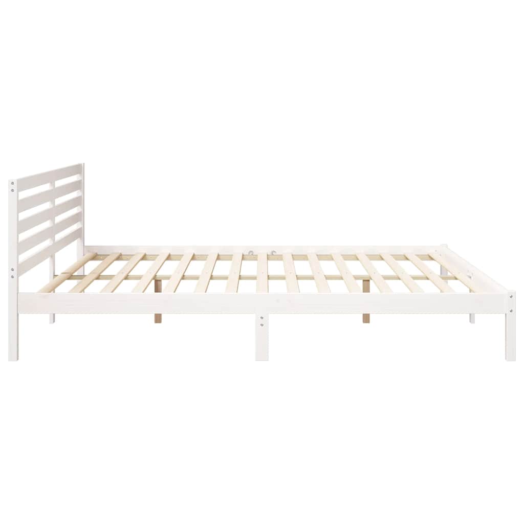 vidaXL Struttura del letto Bianco 200 x 210 cm Legno di pino massello