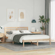 vidaXL Struttura del letto Marrone 140 x 220 cm Legno di pino massello