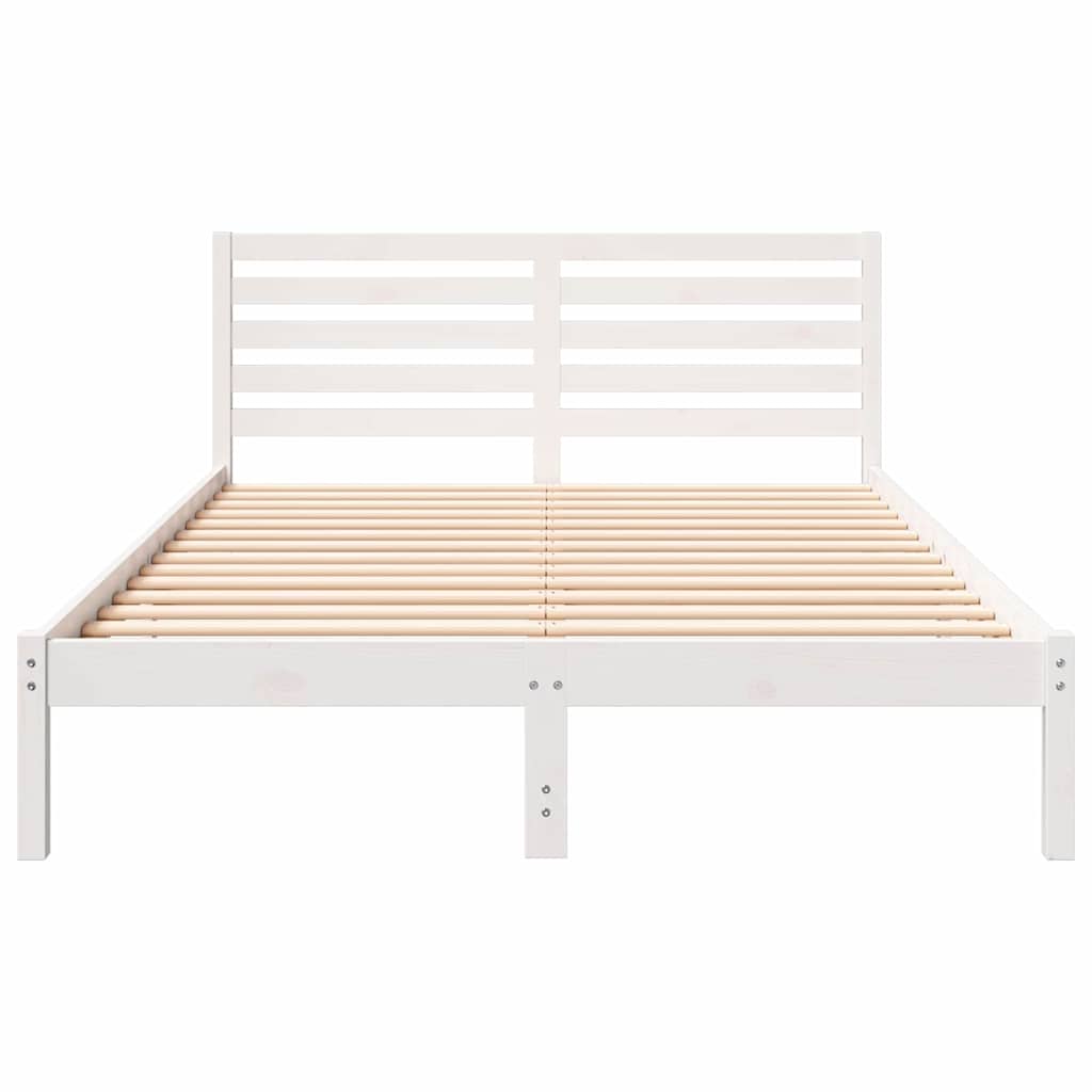 vidaXL Struttura del letto Bianco 140 x 220 cm Legno di pino massello
