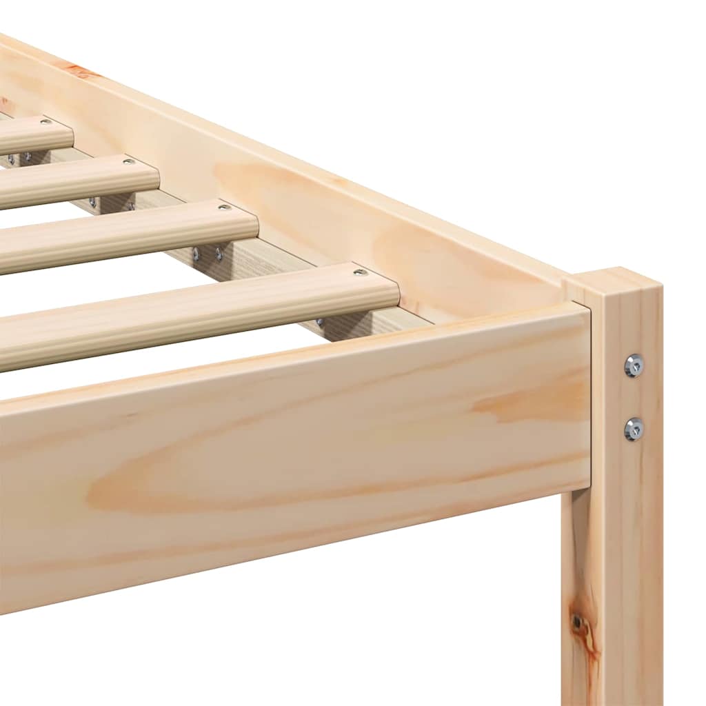 vidaXL Struttura del letto Marrone 160 x 220 cm Legno di pino massello
