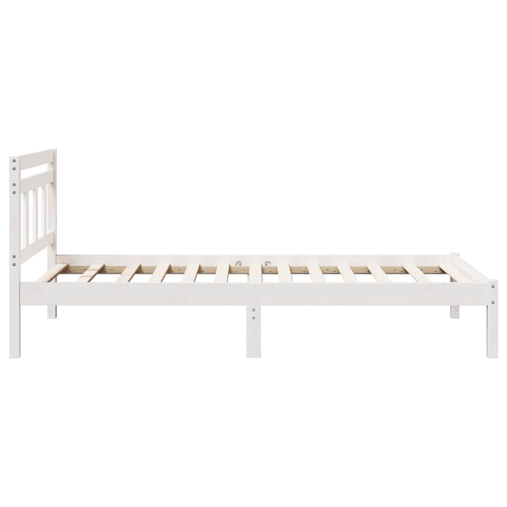 vidaXL Struttura del letto Bianco Legno di pino massello