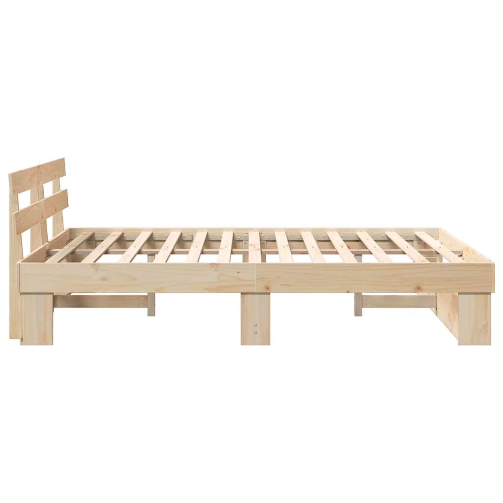 vidaXL Struttura del letto Marrone 160 x 200 cm Legno di pino massello
