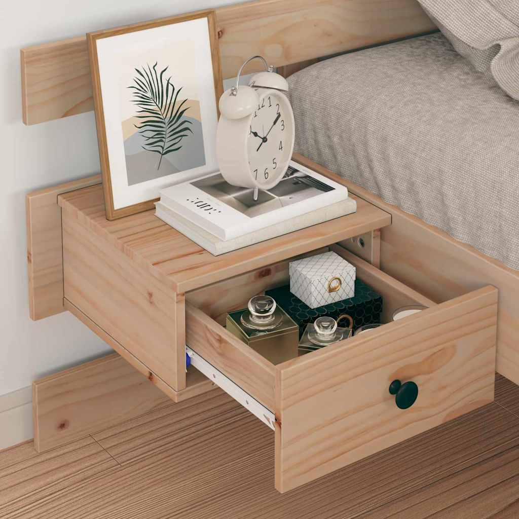 vidaXL Struttura del letto Marrone 75 x 190 cm Legno di pino massello