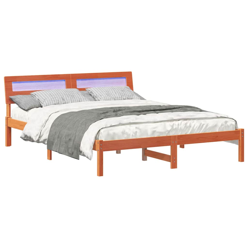 Struttura del letto Marrone cerato 150 x 200 cm Pino massello 872775