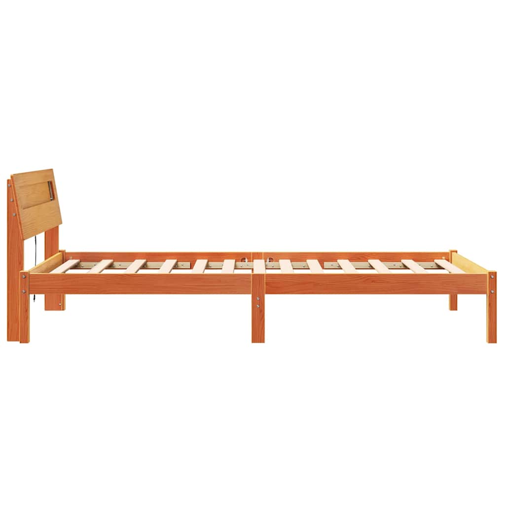 Struttura del letto Marrone cerato 100 x 200 cm Pino massello 872793
